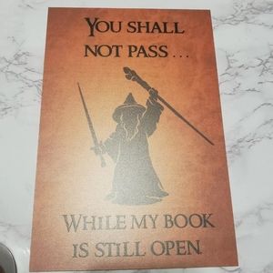 Lord Of The Rings, Acrylic Door Sign, Litjoy You Shall Not Pass